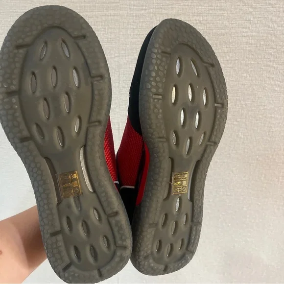 Karl Lagerfeld Paris Mesh Neoprene LF 9S8479 Size 8 , 41D Red Black Shoes Nwob - Picture 6 of 8